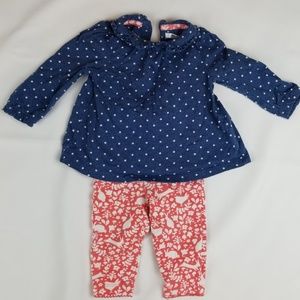 Baby boden animal print leggings and tunic top